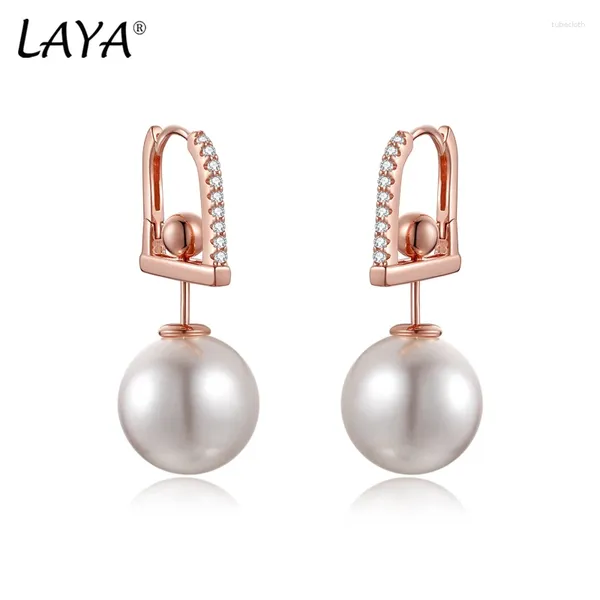 Dangle Ohrringe Laya Fashion Swing Stud für Frauen koreanische glänzende Zirkon Nachahmung Perle Ohrring Braut Hochzeitsfeier Luxusschmuck