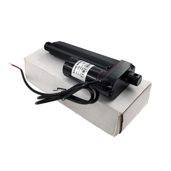 50 mm 100 mm 150 mm linearer Aktuator DC 12V 24 V Linear Motor 100/300/500/700/1000/1200/1500N Hub Elektromotor Schwarz