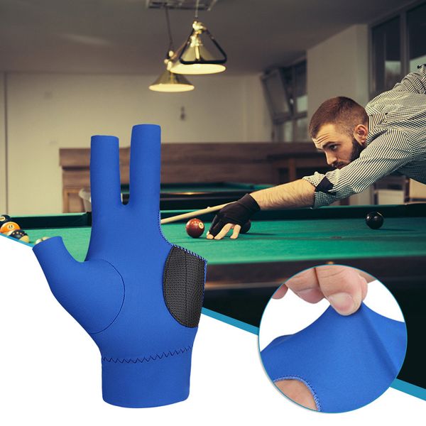 3 Finger Poolhandschuhe Nicht-Rutsch-Billard-Match-Handschuhe links/rechts Handpool Cue Handschuhe Billardhandschuh für Männer Männer Männer