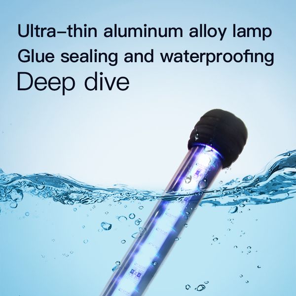 Lâmpada mais recente para aquário LED 19-59cm Fish Tank Light for Aquarium 19-59cm 3 Ways Controller Aquarium LEG LIGthing Timer Função