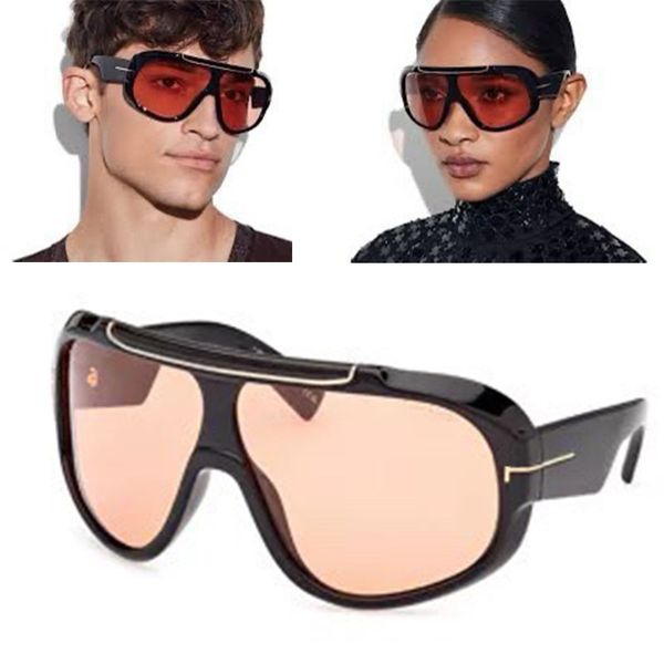 Máscaras de ondas da moda masculina e feminina, óculos de sol de alta qualidade de festa de festa de festa de designer lentes, coladas de sol com o caso Protect TF 1093