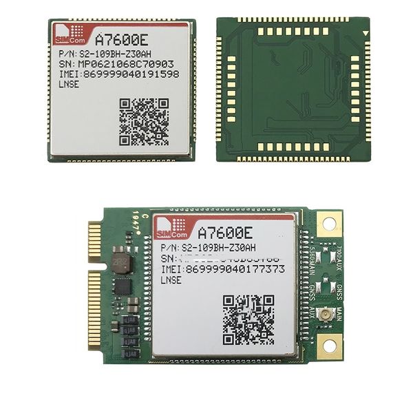 Simcom A7600E LCC+LGA/MINIPCIE CAT1 Multi-Band LTE-FDD/LTE-TDD/GSM/GPRS Modulo compatibile con SIM7600
