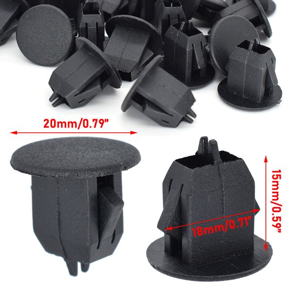 25pcs de bota de bota de bota de bota de bota capa de tampa de tampa de tampa de tampa do clipe de corte de aperto de clipe para Volvo S80 S80L S60 S40 30715711 RIVET