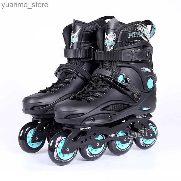 Patins em linha patins profissionais tênis de skate de rolos em linha com 4 rodas sapatos de pingo de velocidade de corrida para adultos para esporte esportivo ao ar livre