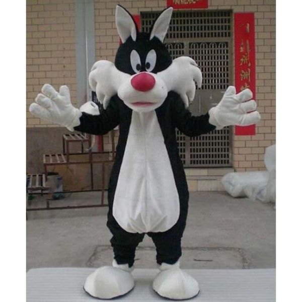 Hot 2024 Vendite Halloween Black Cat Mascot Costume Vestite Fancy Carnival Custom COSTUMENT COSTUMENTO COSTUMI SU