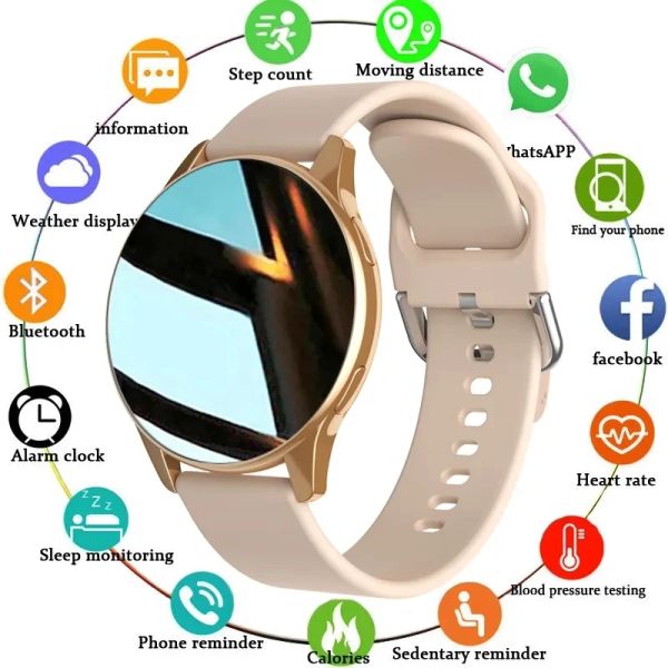 Смотреть новые женщины Bluetooth Call Smart Watch Carktrate Мониторинг артериального давления умные часы водонепроницаемые мужчины Умные часы для Samsung iOS