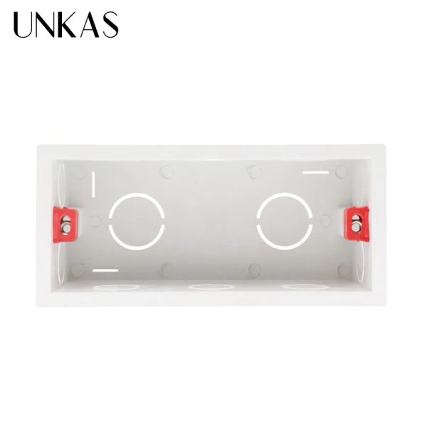 UNKAS Super Quality 144mm*67,5 mm Cassetta di montaggio interno di montaggio per 154 mm*Interruttore tocco della luce da parete da 72 mm e presa USB