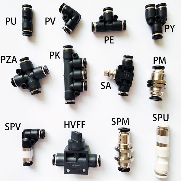 Пневматические фитинги прикладной соединение 4/6/8/10/12/14/16 мм аксессуары компрессора Аксессуары воздуха быстро