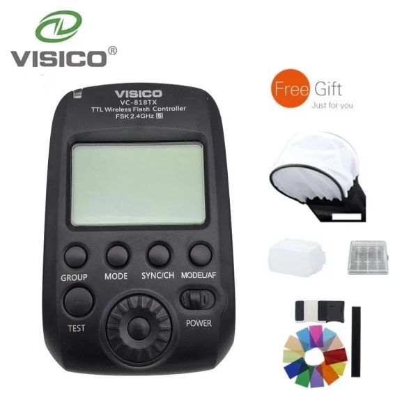 Accessori VISICO 818TX HSS TRILGGER TRIGGER TRASMETTER per Sony A6000, A6300, A7R, A7, A7II, A7RII, A7RIII, A7III, A6500, A99, A9, A9