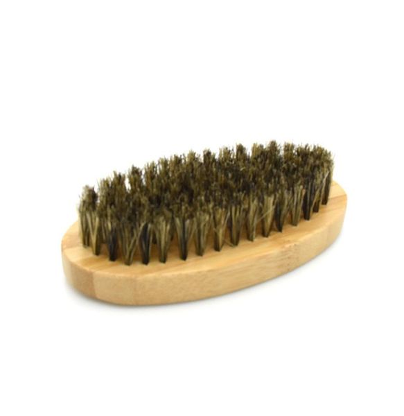 Cabelo de javali Cabelo de cabelos barba Micachista de barba Melhor massagem face Handeld de madeira redonda Brilhas artesanais 7881400