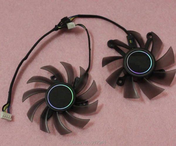 Soğutma R184 FD7010H12S + FD8015U12S 75mm Video Kartı Çift Soğutucu Fan Değiştirme 4wire ASUS GTX560 TI HD7850 HD7870 DCII