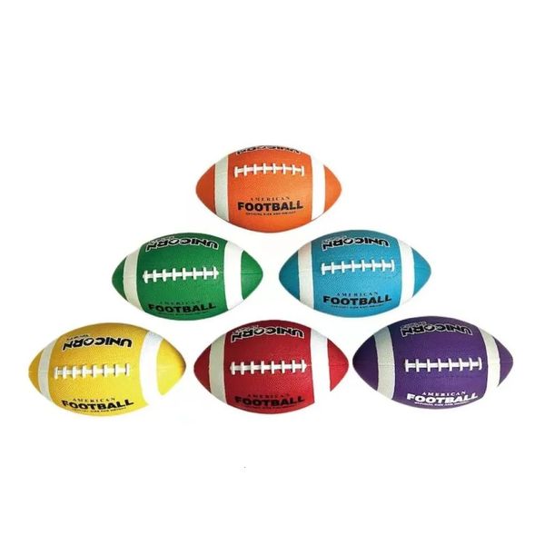 6 American Rubber Football Rainbow Colore 240407