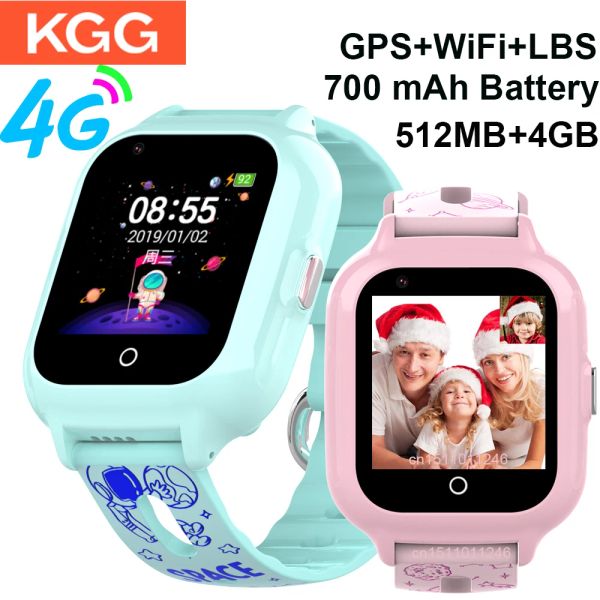 Saatler Yeni 4G çocuk Akıllı Saat GPS WiFi Telefon Pozisyon Video Çağrı Q90 Kids SOS SOS Dokunmatik Ekran Akıllı Bebek Saatleri Vs Q12 Q15 Q19