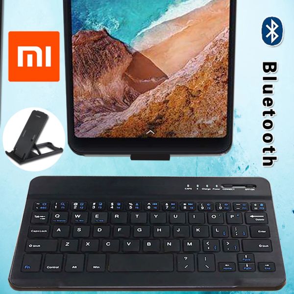 Teclado teclado teclado sem fio Bluetooth 3.0 para Xiaomi Mi Pad 2/Mi Pad 3/Mi Pad 4 LTE Tablet Teclista recarregável