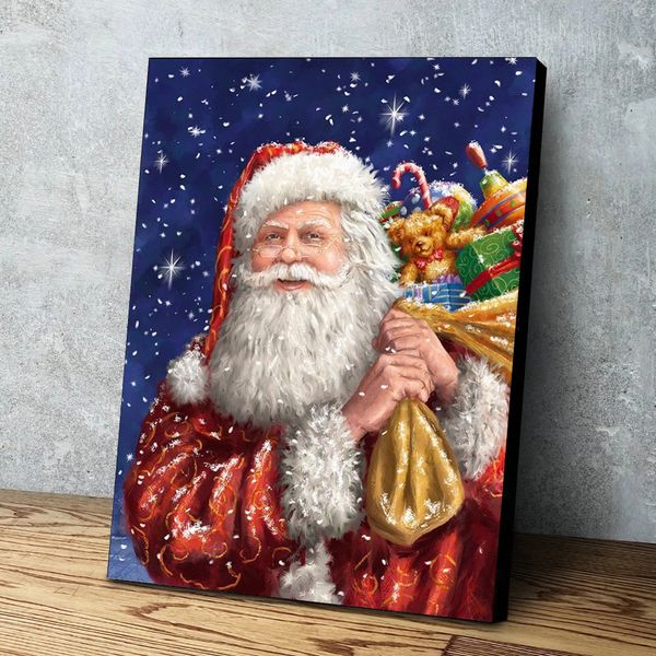5d Noel Baba Elmas Resim Tam Kare Nakış Çapraz Dikiş Elmas Mozaik Rhinestone Noel Süslemeleri Ev Sanatı