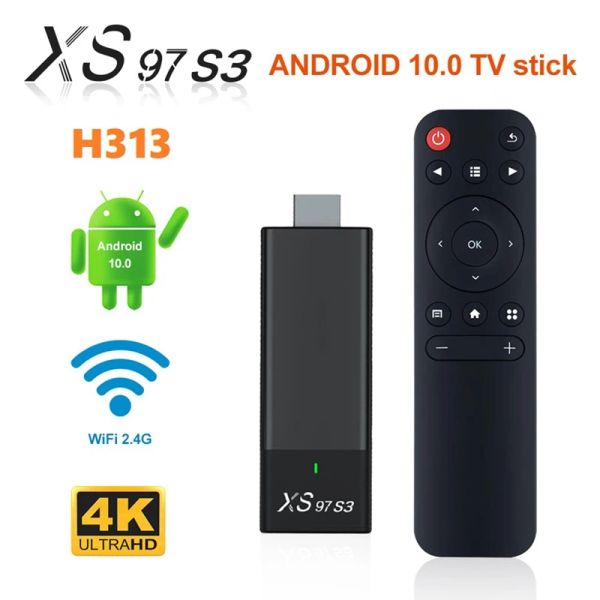 Box XS97 S3 Smart TV Stick Set Top Box H313 Internet HDTV 4K HDR TV ricevitore 2.4G 5.8G WIFI WiFi Android 10 Player multimediale