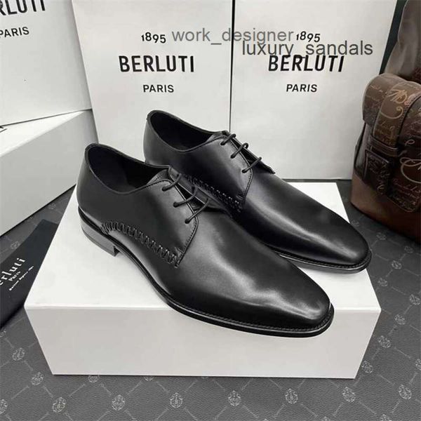 Berluti Designer Trade Shouse Casual Men Leather Mens Formal Business Leather Shoes Oxford обувь Derby Shoes Casual Shoes wn-kdeg x6wl