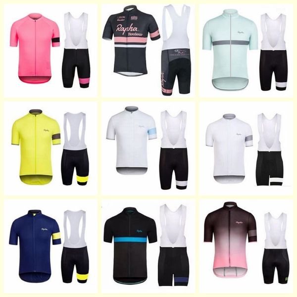 Rapha Time Cycling Sleeves Short Shorts de Bibs Jersey Setos Novos homens Roupas respiráveis verão MTB Bicycle Wear U40813289a