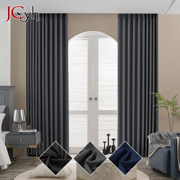 Cortinas de blecaute grossas para crianças cortinas térmicas de quarto para vivos janelas da sala de jantar longas cortinas tende decoração 240325