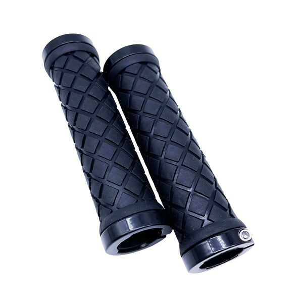 Apertos de ciclismo Anti -deslizamento travável Grips para MTB Bicicleta dobrável 1 par Agenda de borracha Peças de bicicleta liga + acessórios de bicicleta de borracha