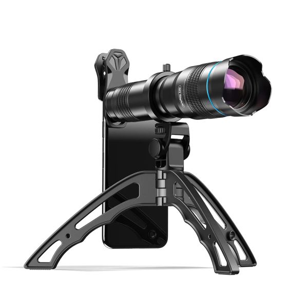 LENS APEXEL LENS SERIA DE LENS TELEFOTO HD 36X 60X Câmera de telefone Zoom Lentes monoculares de telescópio + Selfietripod com remoto para smartphones