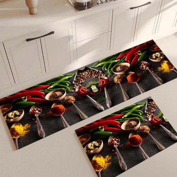 Tappeti tappeti da cucina tappetino da pavimento olio assorbente ingresso tappeto a due pezzi decorazione per la casa moderna non slittata