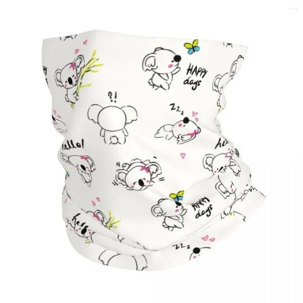 Eşarplar sevimli koala bandana boyun gaiter baskılı doğa vahşi hayvan balaclavas sarar fular sıcak kafa bandı sürme unisex yetişkin kış