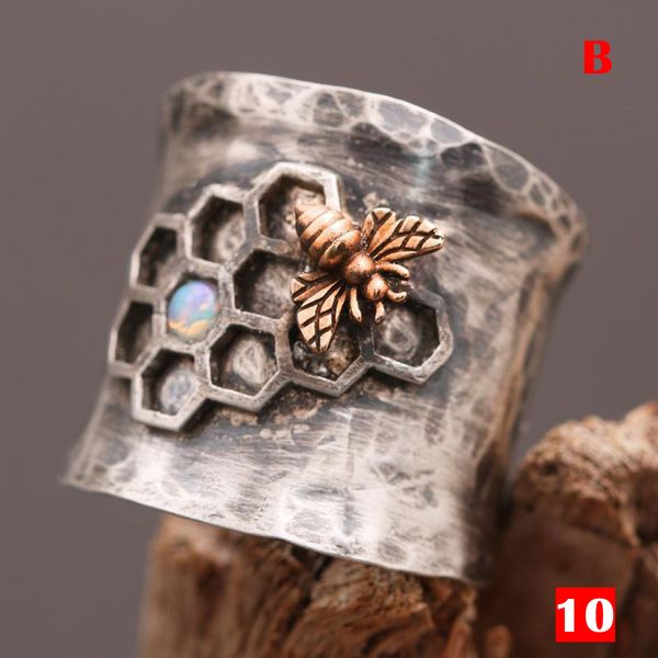 Anello rotondo con anello dorato intagliato vintage con dragonfly/ape/uccello regalo retrò per uomini maschi coppia anelli di dito indice