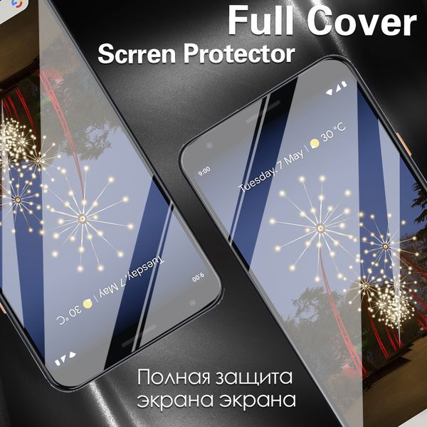 Per Google Pixel 7 7A 6 6A 5 5A 4A 4 3A 3 2 XL 4XL 3AXL 3XL 2XL Schermo di vetro temperato Protettore Film di vetro protettivo Full Cover Protective