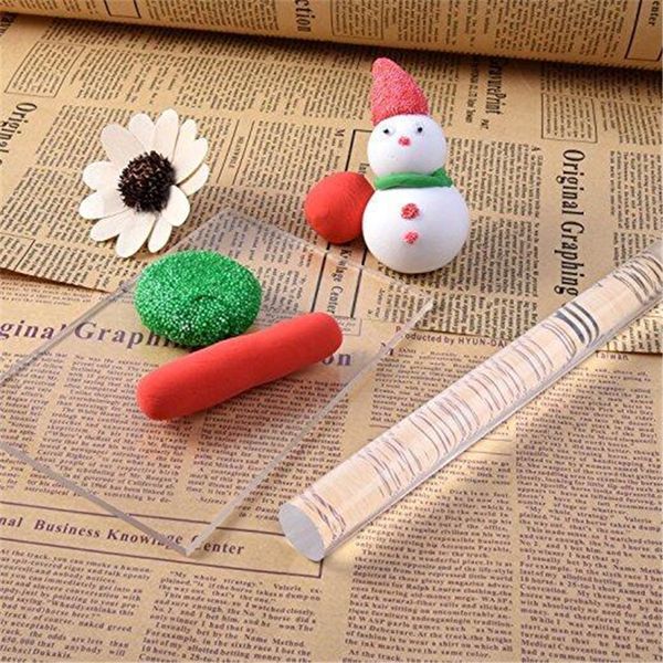 Solid Clay Rolling Pin Acryl -Tonrollen DIY -Modellierung Tonwerkzeuge Skulpey Polymertonkunsthandwerk Accessoires