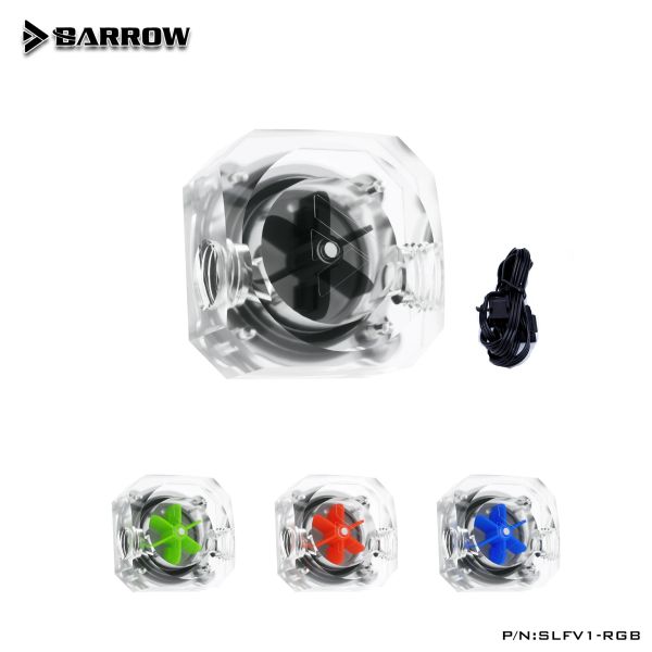 Resfriamento de barrow pc água de resfriamento de fluxo de fluxo / sistema de resfriador de água transparente 5v 3pin cabeçalho rgb conectar -se à aura sincronização slfv1rgb