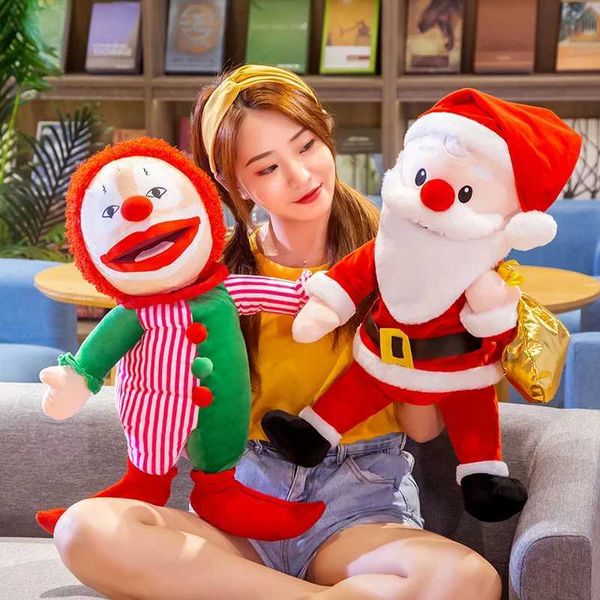 Plush Dolls 60cm Santa Claus Hand Puppet Toy Puppet Performance Childrens Animal Stories Telling Gloves Childrens Plush Toy Activity Doll Christmas Gif J240410