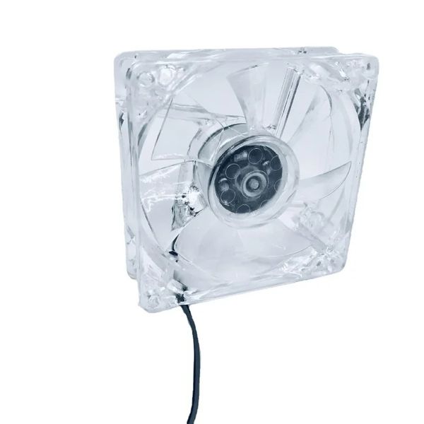 Novo ventilador de resfriamento de 80mm de 80 mm de computador de 80 mm com 4ea led 8025 8cm silent dc 12v luminoso chassi luminoso molex 4d plugue axial ventilador