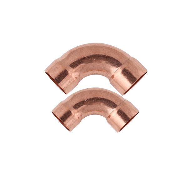 9.52mm - 50,8 mm de abolimento de cobre Big R Igual conector de tubo de soldagem de soquete duplo de cotovelo para refrigeração do ar condicionado