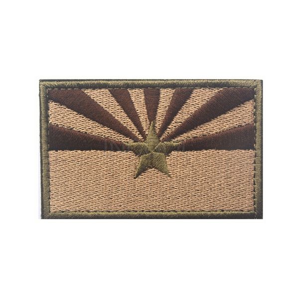 Вышивающие патч USA Arizona State Flag Patch Patch Tactical Emblem Appliques Вышитые пятна для рюкзака для куртки