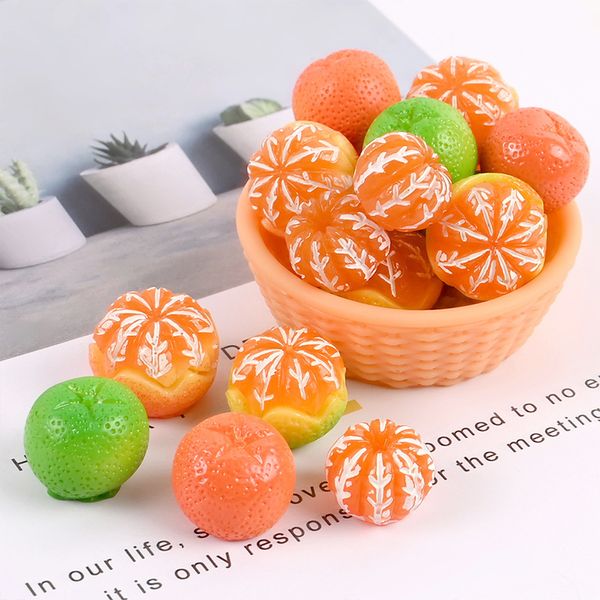 10pcs DIY -Schmuckzubehör grün orange Fleisch simuliert Obst Home Decor Art Haarnadel Ohrringe Ornamente machen Vorräte