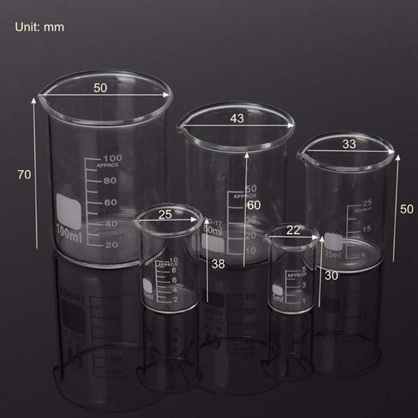 3000 мл-5 мл стеклянного стакана Borosilicate GG-17