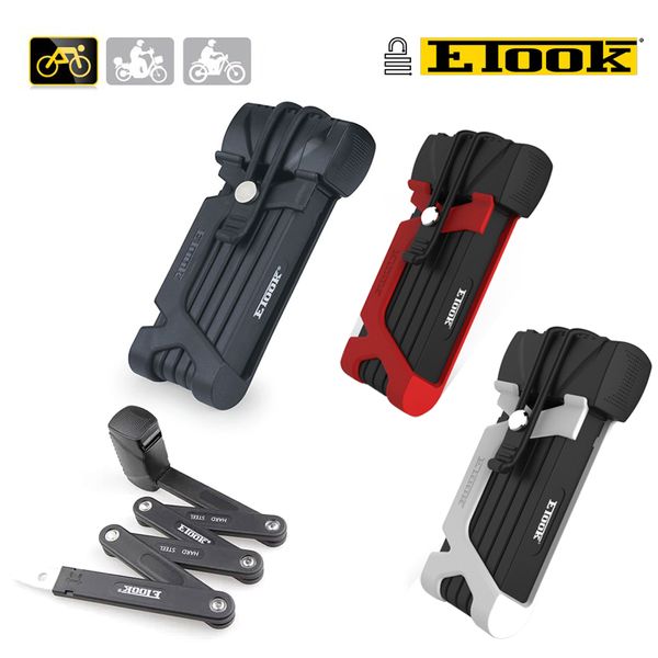 Etook Security Nível 5 Bicicleta profissional Bloqueio forte Patente Anti-roubo Lock Lock de aço dobrável Ciclo dobrável Bloqueio com chave especial