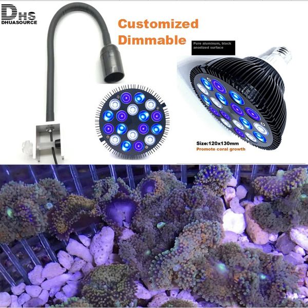 Luce d'acquario a LED con lampada da barriera dimmerabile par38 lampadina per nano canottiere di alghe marine di corallo marino pesce