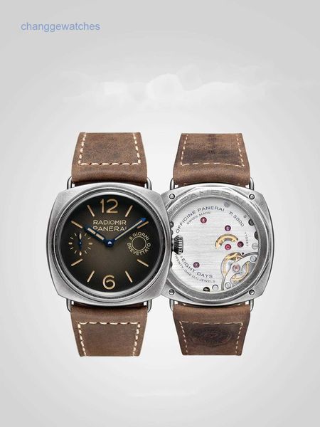 Mens Watch Mechanical Watch Luxus Panerei 1347/1348 Nacht Glühmechanische Uhr für Herren acht Tage Dynamisches Speicher Neues Produkt