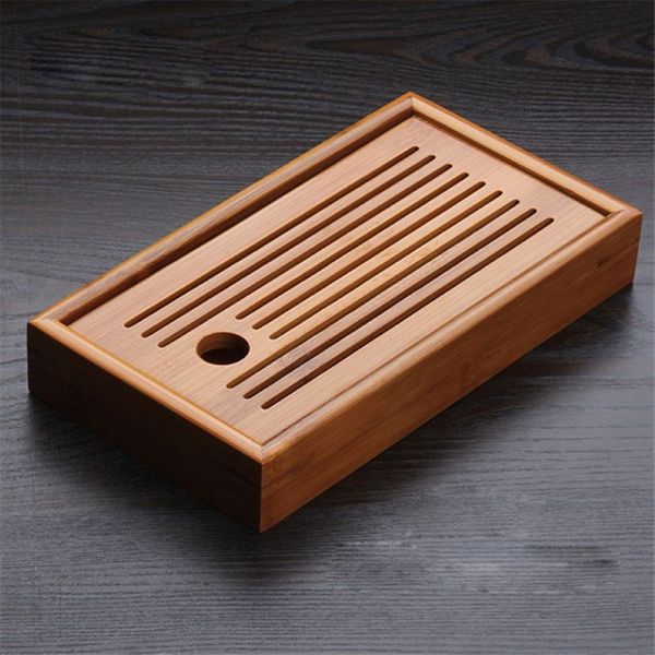 Tradições chinesas bandeja de chá de bambu Solid Bamboo Tea Board Kung Fu Copo Crafts Bandejas de Cultura Chinesa Conjunto de Tea Preferência245L