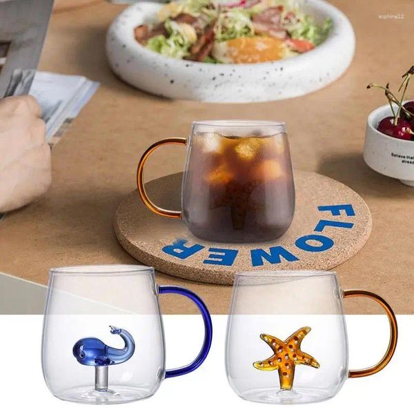 Canecas 3D Caneca de café Lightweight Cartoon Animal Copo Creative Glass Water Pot Flagon para Uísque de Vinho de Cerveja