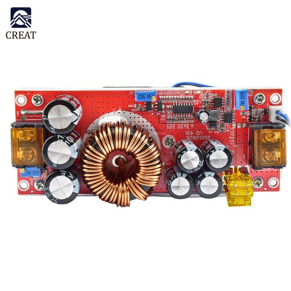 DC-DC Boost Converter 1800W/1200W 40A 20A Шаг вверх модуль питания от 10-60 В до 12-90 В регулируемое напряжение для зарядки аккумулятора