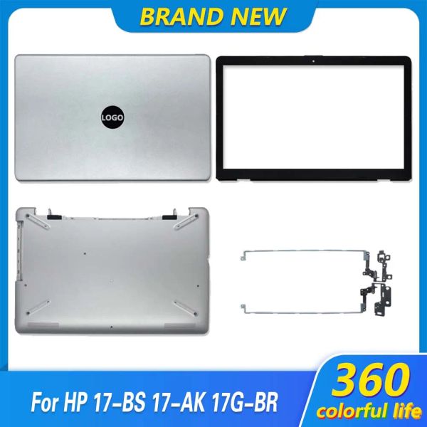 Caso nuovo caso Top Case per HP 17BS 17AK 17GBR TPNW129 TPNW130 Laptop LCD Cover posteriore Copertina anteriore Custodia inferiore LCD Hinges Silver 17.3 