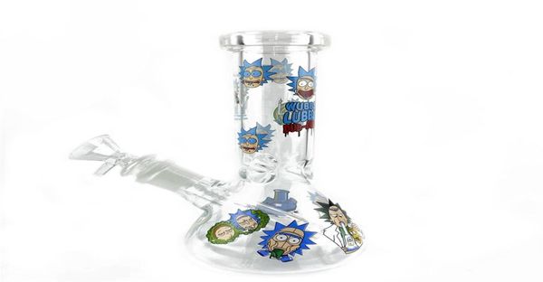 Tubo d'acqua fumante bong in vetro da 83 pollici di adesivi anime shisha tubi giallo da tazza da filtro a piattaforma per beacher wcice catcher bongs haokah8601606