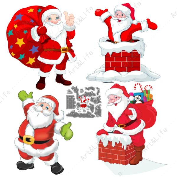 Babbo Natale muore natalizio nuovo metallo taglio muore modello di carta scrapbooking carte di carta in rilievo