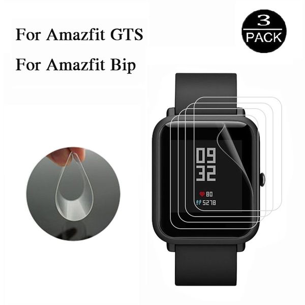 TPU Soft Protective Film para Huami Amazfit GTS Clear Guard para Xiaomi Amazfit Bip U Pro Prova Scratch Screen Protector Not Glass