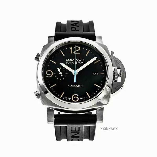 Guardia da uomo per orologio Panerrais Temperamento orologio zaffiro specchio svizzero di movimento automatico Dimensione da 44 mm cinghia in penna per mucca con fibbia di ago originale do9z