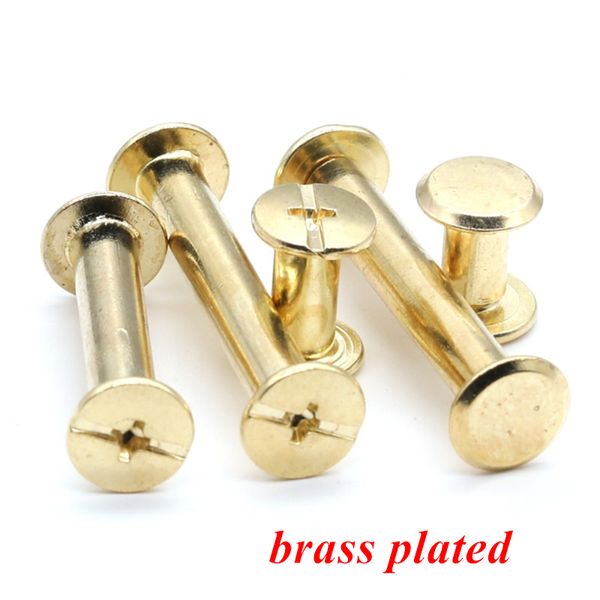 10pcs/set M5x5-60mm Golden Silver Belt Belt Photo Scrapbook Album Book Account Book Post Binding Chicago Vite Nail Rivet Bolt