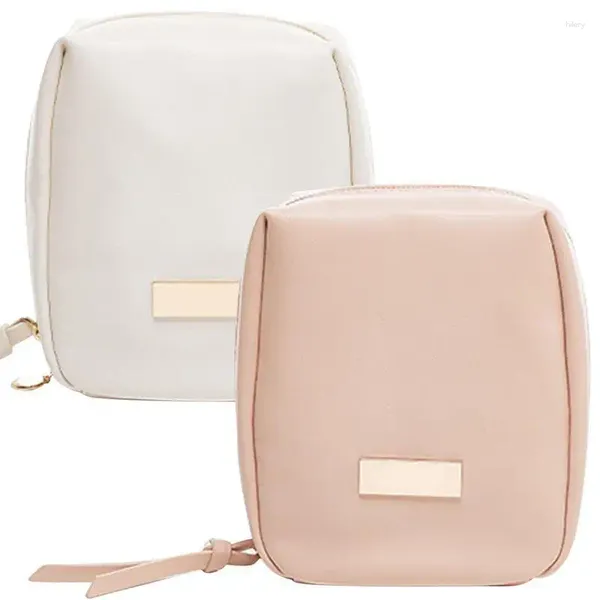 Bolsas de armazenamento Bolsa de cosméticos Viagem Grande maquiagem PU portátil Organizador da bolsa impermeável para mulheres e meninas